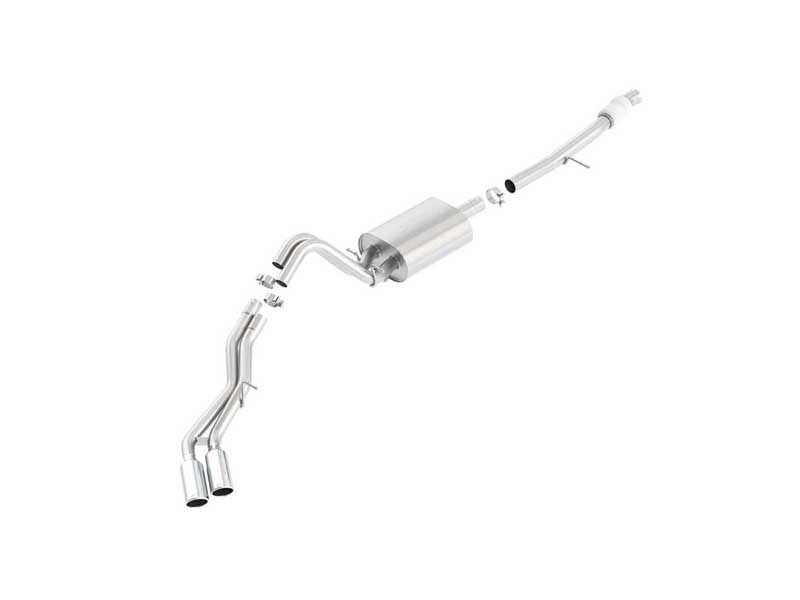 Borla 140558 Touring 2.75" Cat-Back Exhaust with 4" Chrome Tip for 2015-2020 Suburban 5.3