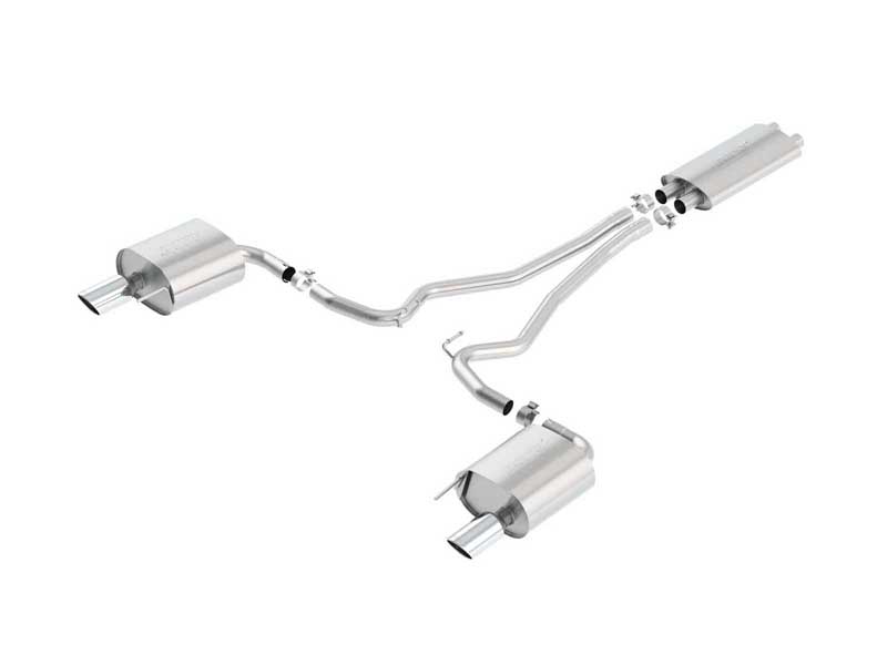 Borla 140586 Touring 2.25-in Cat-Back Exhaust With H-Pipe for 2015-2017 Mustang 3.7