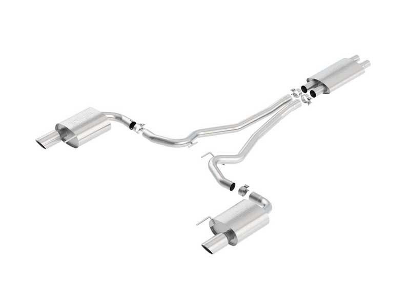 Borla 140589 Touring 2.5" Cat-Back Exhaust With H-Pipe for 2015-2017 Mustang GT 5.0