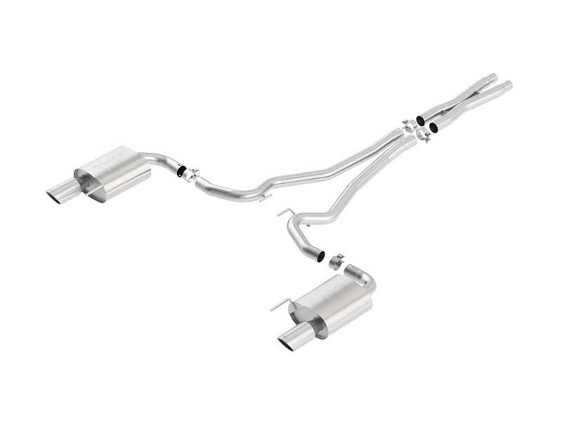 Borla 140590 S-Type 2.5" Cat-Back Exhaust With X-Pipe for 2015-2017 Mustang GT 5.0