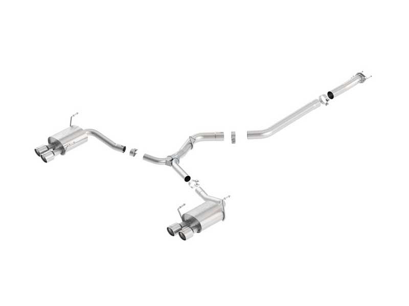 Borla 140595 S-Type 3" Cat-Back Exhaust Round 3.5" Chrome Tip for 2015-2021 WRX/WRX STi 2.0/2.5