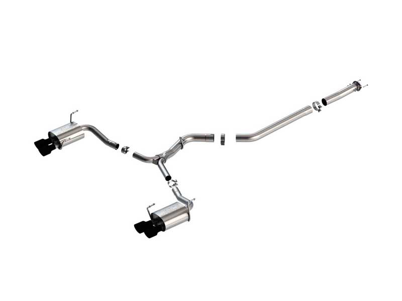 Borla 140595CB S-Type 3" Cat-Back Exhaust Round 3.5" Black Tip for 2015-2021 WRX/WRX STi 2.0/2.5
