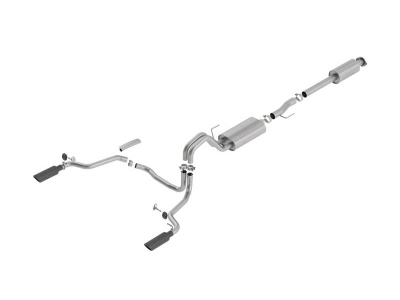 Borla 140614BC Touring 3" Cat-Back Exhaust Round 4" Black Tip for 2015-2020 F-150 2.7/3.3/3.5/5.0