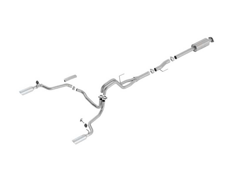 Borla 140616 ATAK 3" Cat-Back Exhaust Round 4" Chrome Tip for 2015-2020 F-150 2.7/3.3/3.5/5.0