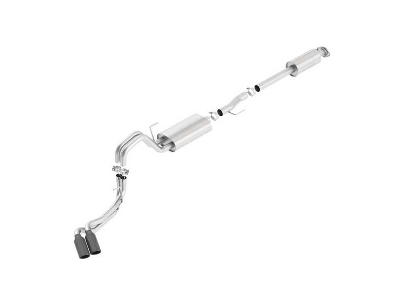 Borla 140617BC Touring 3" Cat-Back Exhaust Round 4" Black Tip for 2015-2020 F-150 2.7/3.3/3.5/5.0