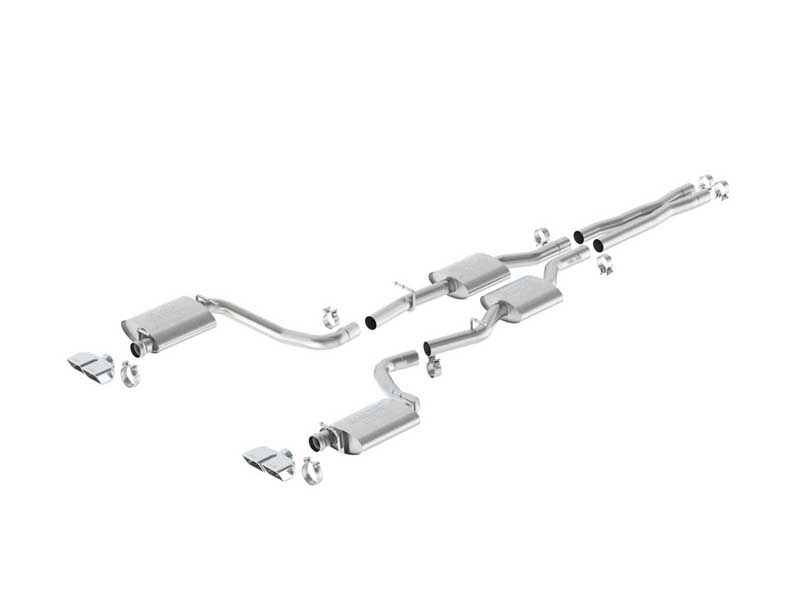 Borla 140628 ATAK 2.5-in Cat-Back Exhaust with X-Pipe Chrome Tip for 2015-2023 Challenger R/T 5.7