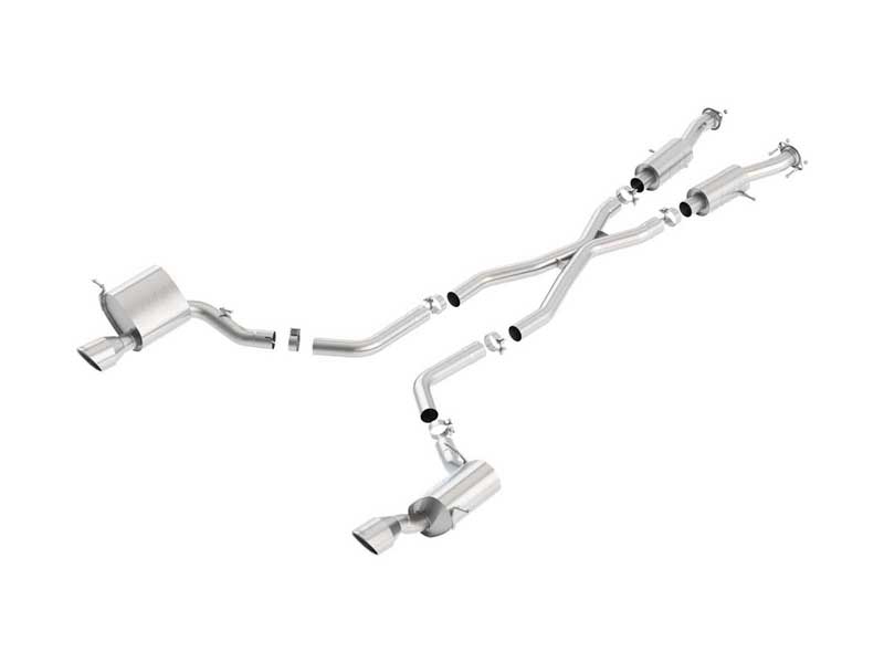 Borla 140632 S-Type 2.75" Cat-Back Exhaust With X-Pipe for 2015-2021 Grand Cherokee SRT 6.4