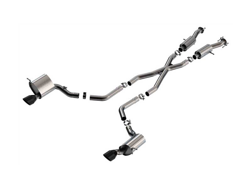 Borla 140632CB S-Type 2.75" Cat-Back Exhaust With X-Pipe for 2015-2021 Grand Cherokee SRT 6.4