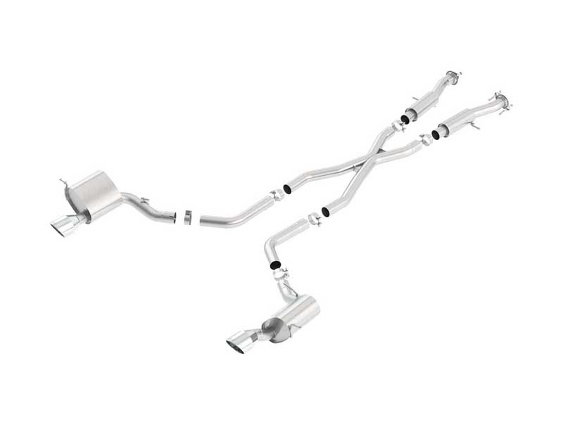 Borla 140633 ATAK 2.75" Cat-Back Exhaust With X-Pipe for 2015-2021 Grand Cherokee SRT 6.4