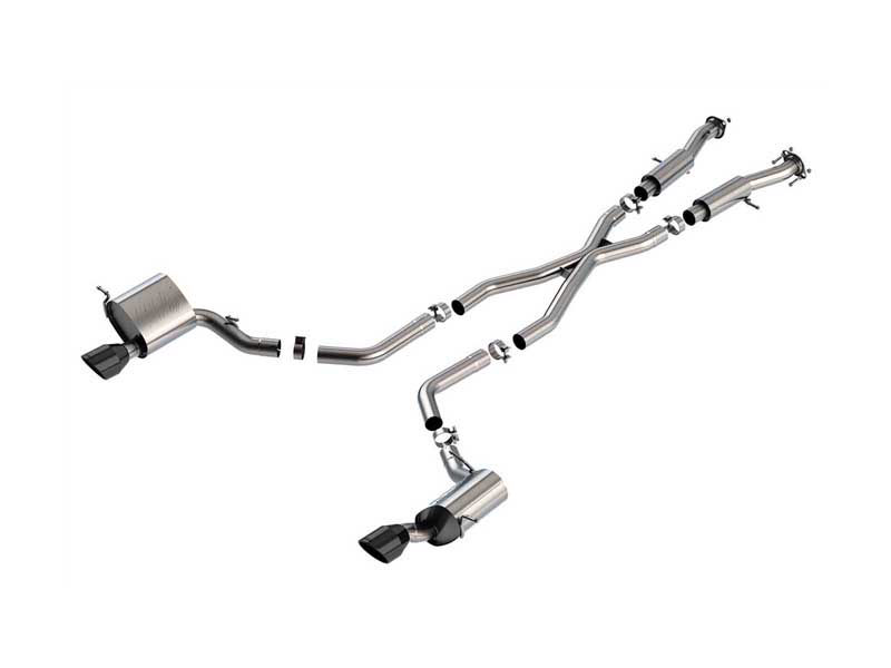 Borla 140633CB ATAK 2.75" Cat-Back Exhaust With X-Pipe for 2015-2021 Grand Cherokee SRT 6.4