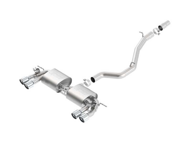 Borla 140643 S-Type 3.5" Cat-Back Exhaust with Exhaust Valves for 2015-2017 VW Golf R MK7 2.0T