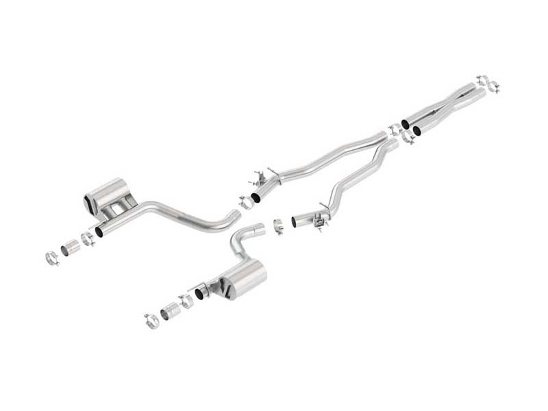 Borla 140648 ATAK 3" Cat-Back Exhaust With X-Pipe for 2015-2023 Challenger SRT Hellcat 6.2