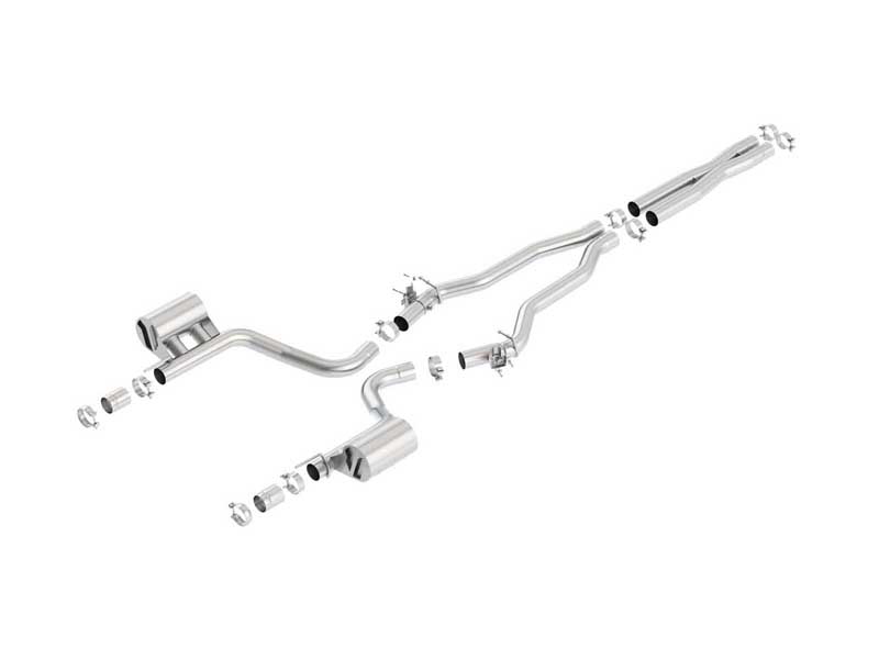 Borla 140667 ATAK 3" Cat-Back Exhaust With X-Pipe for 2015-2023 Charger SRT Hellcat 6.2