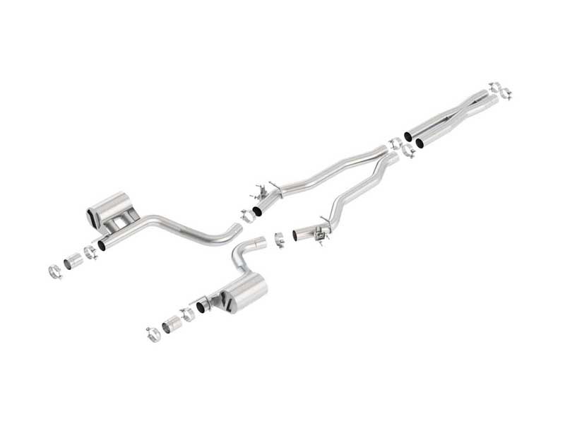 Borla 140669 ATAK 3" Cat-Back Exhaust With X-Pipe for 2015-2023 Charger SRT Hellcat 6.2