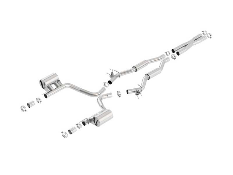 Borla 140677 S-Type 2.75" Cat-Back Exhaust With X-Pipe for 2015-2023 Challenger SRT 392//Scat-Pack