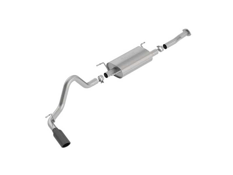 Borla 140680BC S-Type 2.5-in Cat-Back Exhaust Round 4-in Black Tip for 2016-2023 Tacoma 3.5 CCSTB CC