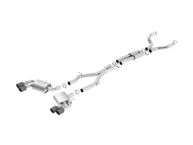 Borla 140688CFBA ATAK 3" Cat-Back Exhaust with X-Pipe for 2016-2023 Camaro SS 6.2 Coupe