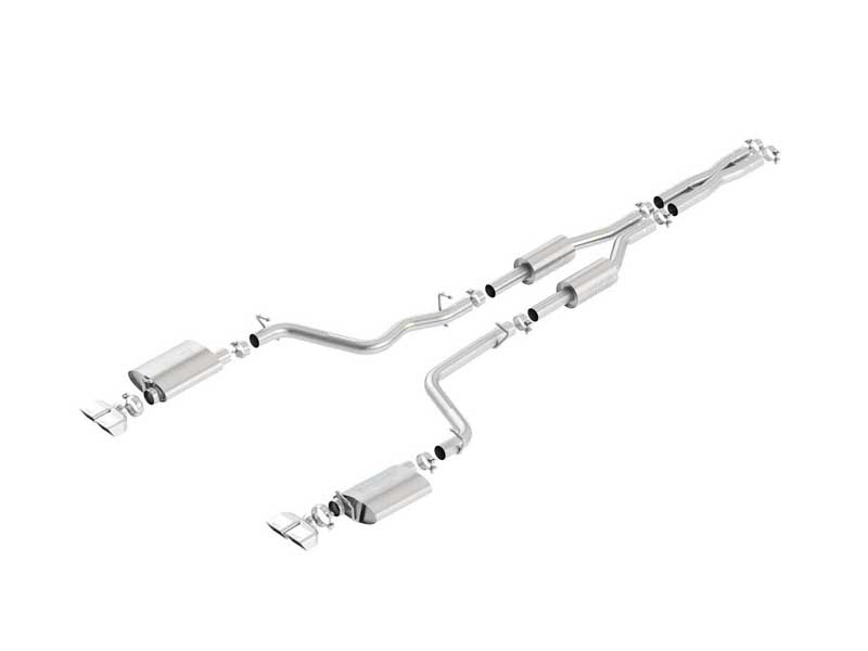 Borla 140707 S-Type 2.5-in Cat-Back Exhaust with X-Pipe Chrome Tip for 2009-2014 Challenger R/T 5.7