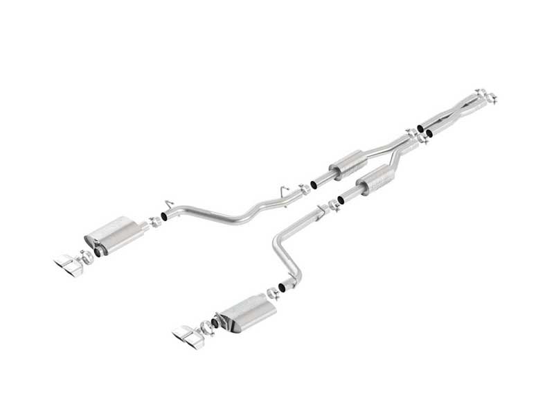 Borla 140708 ATAK 2.5-in Cat-Back Exhaust with X-Pipe Chrome Tip for 2009-2014 Challenger R/T 5.7