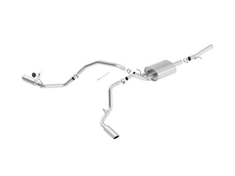Borla 140720 ATAK 2.75-in Cat-Back Exhaust Chrome Tip for 2014-2018 Silverado/Sierra 1500 5.3 RCSTB
