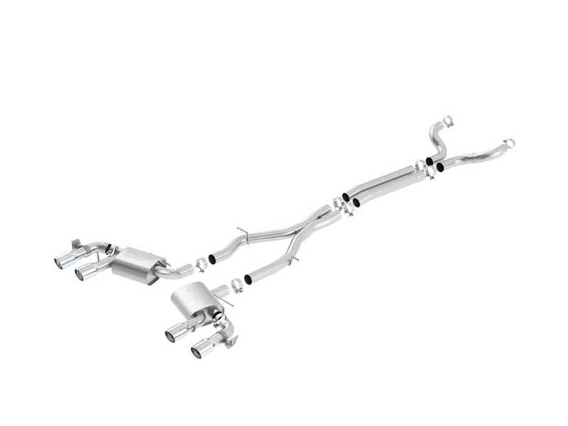 Borla 140726 S-Type 3" Cat-Back Exhaust with X-Pipe for 2017-2023 Camaro ZL1 6.2 Coupe