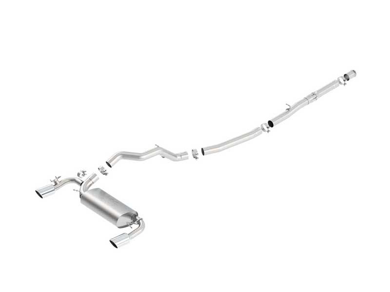 Borla 140730 ATAK 3" Cat-Back Exhaust Round 4" Chrome Tip for 2016-2018 Focus RS  2.3 Hatch