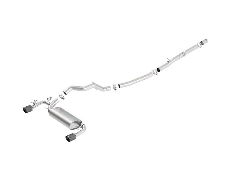 Borla 140730CFBA ATAK 3" Cat-Back Exhaust with 4" Carbon Fiber Tip for 2016-2018 Focus RS  2.3 Hatch