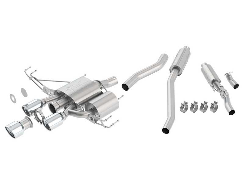 Borla 140738 ATAK 2.75" Cat-Back Exhaust Round 4" Chrome Tip for 2017-2021 Civic Type R 2.0