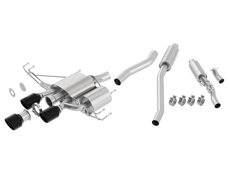 Borla 140738CB ATAK 2.75" Cat-Back Exhaust Round 4" Chrome Tip for 2017-2021 Civic Type R 2.0