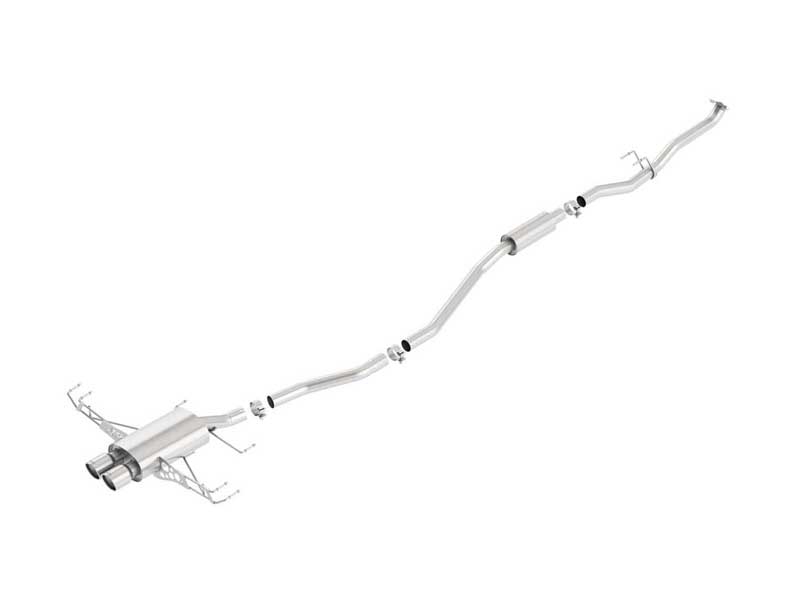 Borla 140739 S-Type 2.25-in Cat-Back Exhaust Round 3.5-in Chrome Tip for 2017-2021 Civic Sport 1.5