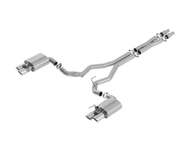 Borla 140743 ATAK 3" Cat-Back Exhaust With X-Pipe with Valves for 2018-2023 Mustang GT Coupe