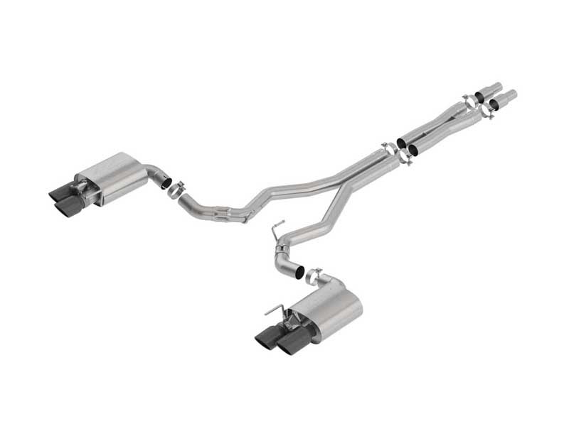 Borla 140743BC ATAK 3" Cat-Back Exhaust With X-Pipe with Valves for 2018-2023 Mustang GT