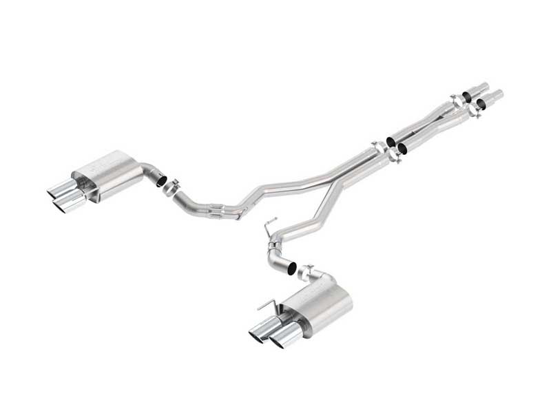 Borla 140746 ATAK 3" Cat-Back Exhaust With X-Pipe with Chrome Tip for 2018-2023 Mustang GT Coupe