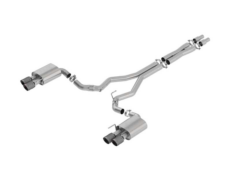 Borla 140746CFBA ATAK 3" Cat-Back Exhaust With X-Pipe for 2018-2023 Mustang GT 5.0