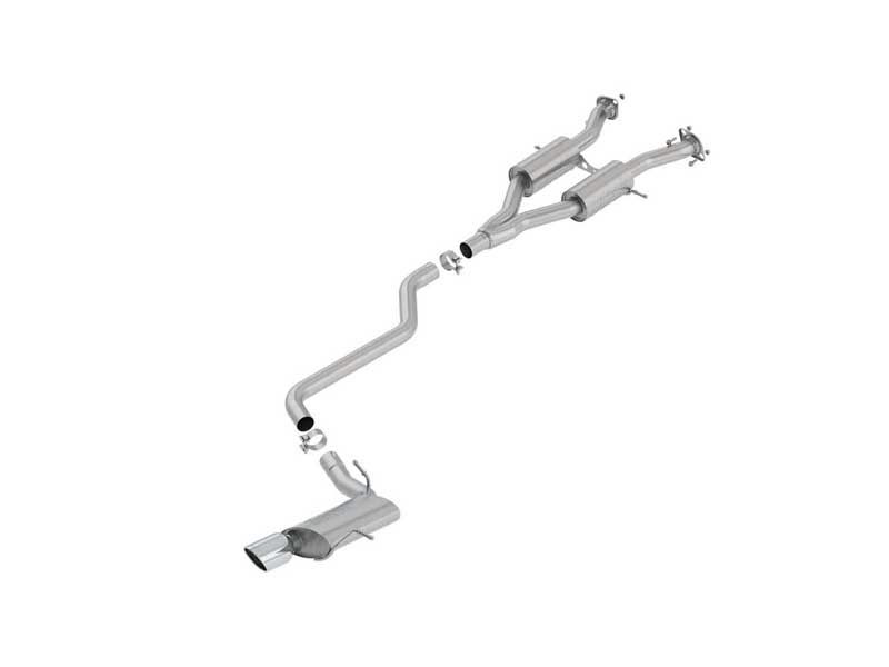 Borla 140748 S-Type 2.5-in Cat-Back Exhaust Round 4-in Chrome Tip for 2014-2021 Grand Cherokee 3.6