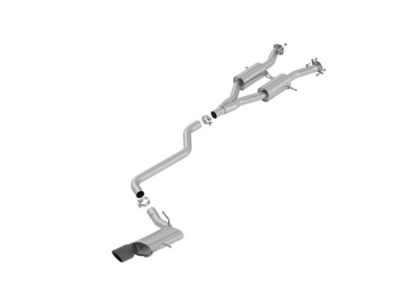 Borla 140748BC S-Type 2.5-in Cat-Back Exhaust Round 4-in Black Tip for 2014-2021 Grand Cherokee 3.6