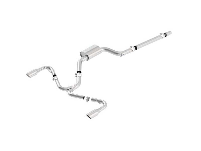 Borla 140751 S-Type 3" Cat-Back Exhaust Round 4" Chrome Tip for 2018-2021 VW GTI MK7.5 2.0