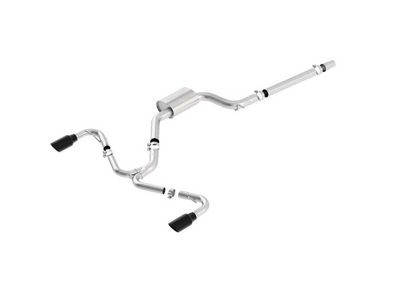 Borla 140751BC S-Type 3" Cat-Back Exhaust Round 4" Black Tip for 2018-2021 VW GTI MK7.5 2.0