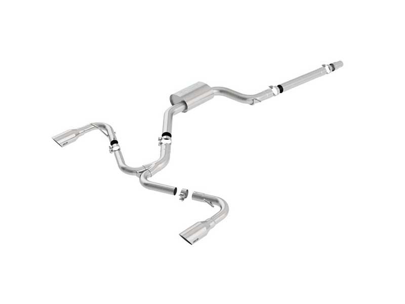Borla 140751SB S-Type 3" Cat-Back Exhaust Round 4" Brushed Tip for 2018-2021 VW GTI MK7.5 2.0