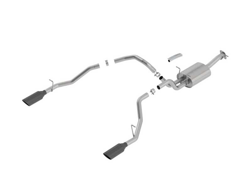 Borla 140752BC S-Type 3-in Cat-Back Exhaust with Black Tip for 2019-2023 RAM 1500 5.7 CCSB QCSTB CCS