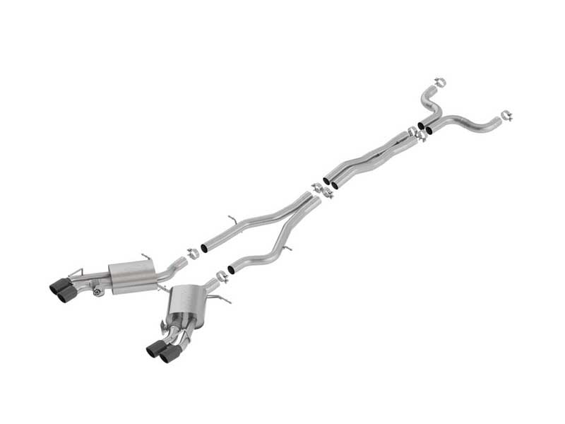 Borla 140754BC S-Type 2.75" Cat-Back Exhaust With X-Pipe & 3.5" Black Tips 2016-2019 CTS-V Sedan 6.2