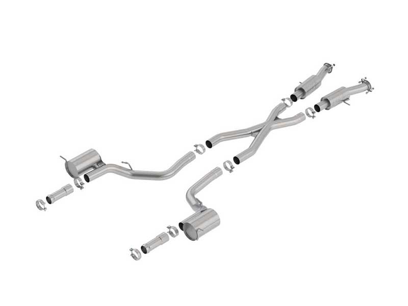 Borla 140756 ATAK 3" Cat-Back Exhaust With X-Pipe for 2018-2021 Grand Cherokee TrackHawk 6.2