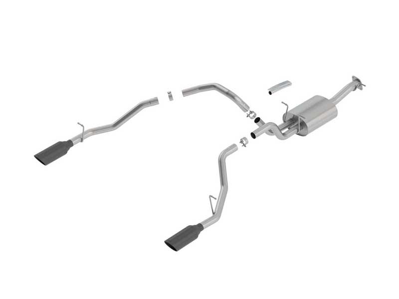 Borla 140758BC Touring 3-in Cat-Back Exhaust with Black Tip for 2019-2023 RAM 1500 5.7 CCSB QC/CCSTB