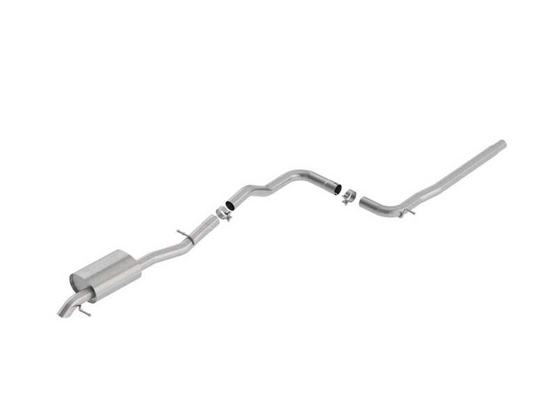 Borla 140763 S-Type 2.5" Cat-Back Exhaust Turn-Down 2.5" Brushed Tip for 2019-2021 Jetta MK7 1.4