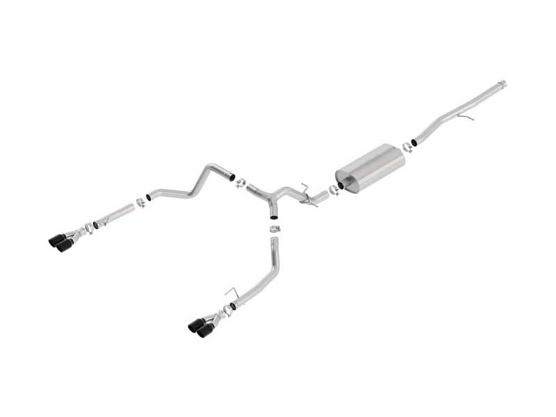 Borla 140768BC Touring 3-in Cat-Back Exhaust Black Tip for 2019-2025 Silverado/Sierra 1500 5.3