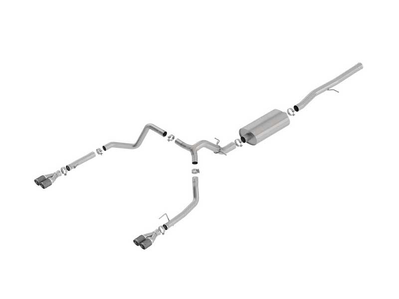 Borla 140772CF Touring 3.5-in Cat-Back Exhaust Carbon Fiber Tip 2019-2023 Silverado/Sierra 1500 6.2