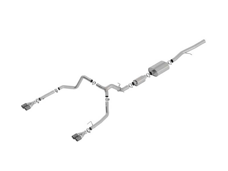 Borla 140774CF S-Type 3.5-in Cat-Back Exhaust Carbon Fiber Tip 2019-2023 Silverado/Sierra 1500 6.2