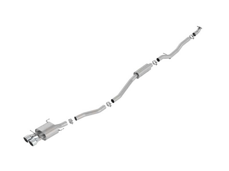 Borla 140777 S-Type 2.75-in Cat-Back Exhaust Round 4.25-in Chrome Tip for 2017-2020 Civic Si 1.5T