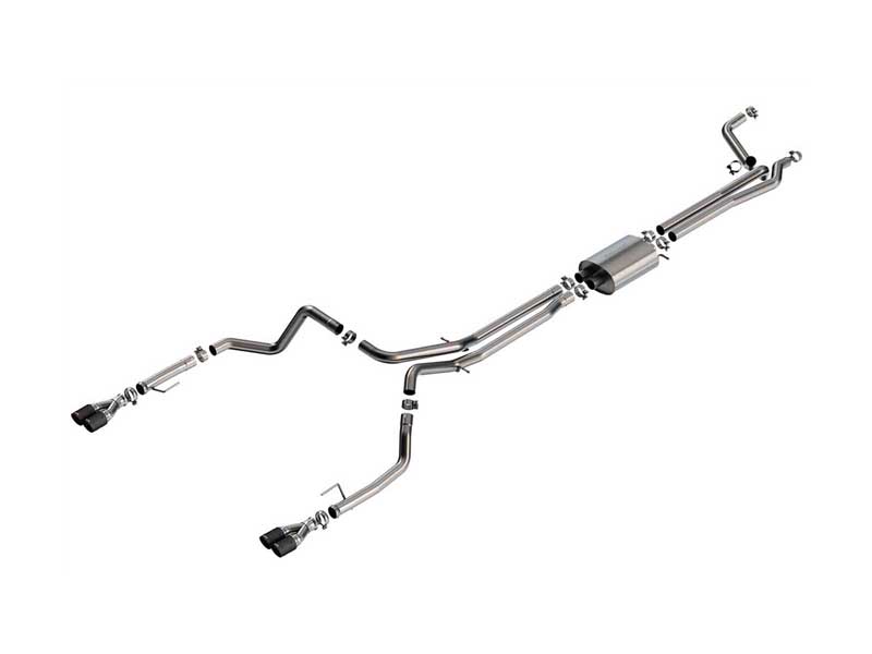 Borla 140779CF S-Type 2.75-in Cat-Back Exhaust 3.5-in Black Tip for 2019-2023 Silverado/Sierra 1500 