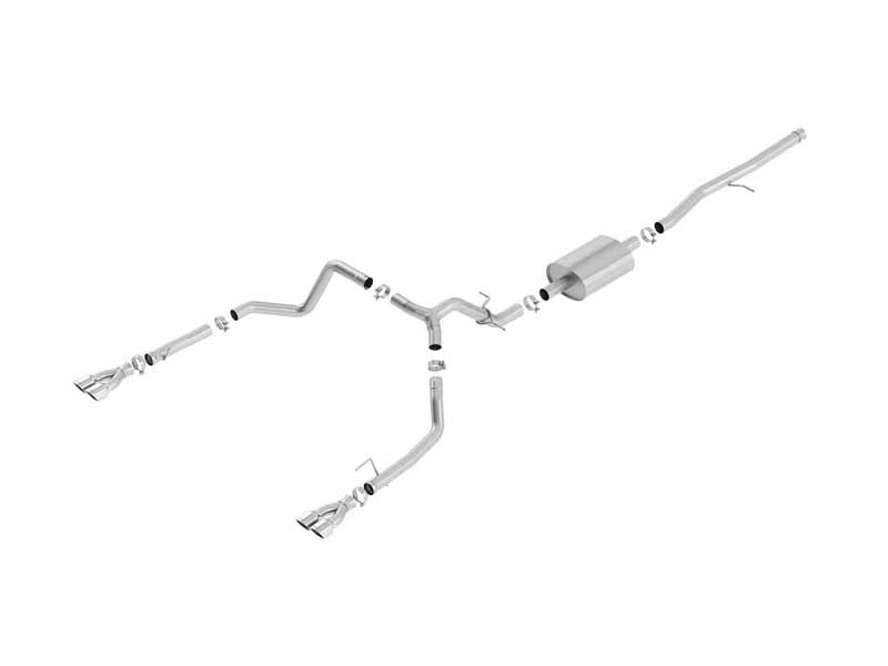Borla 140781 S-Type 3-in Cat-Back Exhaust with Chrome Tip for 2019-2025 Silverado/Sierra 1500 5.3